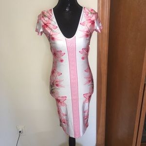 Bodycon midi print dress